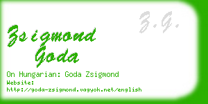 zsigmond goda business card